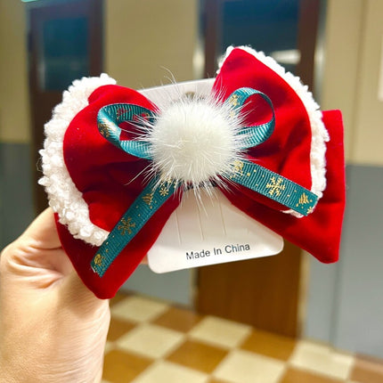 20024 Christmas Hair Ring Antler Hair Ring Bow Hairpin Elegant Cute Christmas Party Children Hair Accessories
