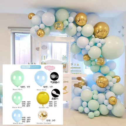 Cross-Border Amazon Balloon Chain Set Pink Opening Balloon Arch Garland Birthday Wedding Party Decoration