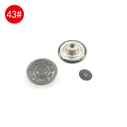 Wholesale In-Stock Waist-Cinching Button-Free Detachable Jeans Buttons, Eco-Friendly Buttons, Screw Metal I-Shaped Buckles