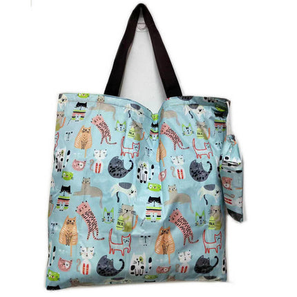 Water-Repellent Oxford Cloth Shopping Bag Foldableable Environmentally Friendly Bag Large Capacity Supermarket Grocery Shopping Bag Satchel Bag Handbag