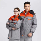 [orange on top and gray on bottom] mid-length cotton clothing / XL/175
