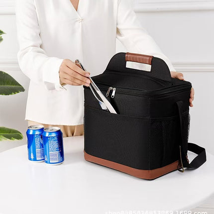 Factory Direct Sales Large-Capacity Insulated Bag Portable Shoulder Lunch Bag Portable Lunch Bag Thermal Insulation Cold Preservation Ice Bag