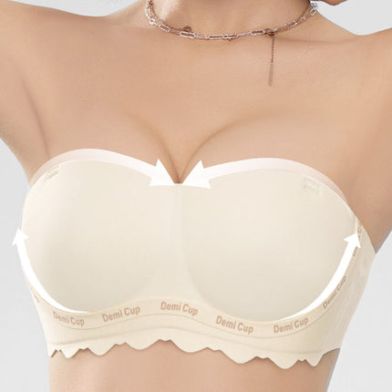 Sexy Fashion Strapless Push-up Bra Breathable Bra One-piece Fixed Cup Dress Cup Underwear Foreign Trade Cross-border