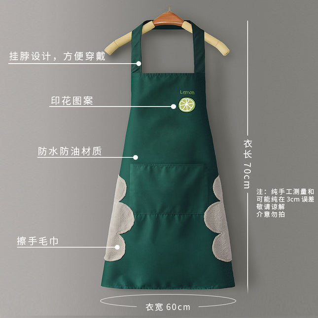 Logo advertising custom apron waterproof and oil-proof pvc kitchen cooking custom waist household a wholesale
