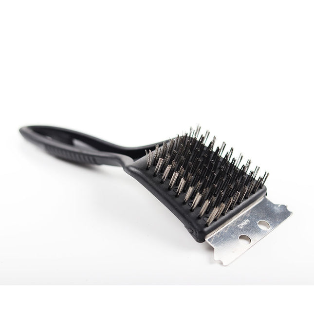 Cross-Border Stainless Steel Wire Barbecue Brush Outdoor Bbq Cleaning Grill Brush Barbecue Grill Grill Cleaning Brush Bird Cage Brush