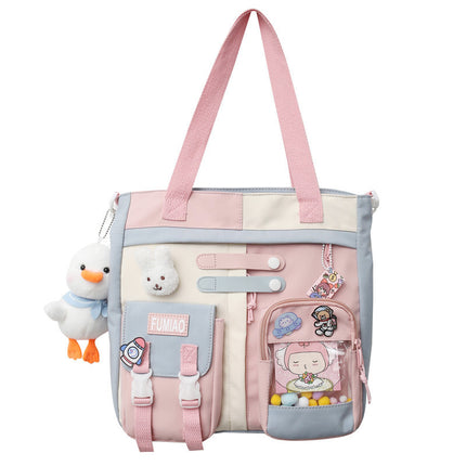Wholesale New Casual Fashion Korean Style Fresh Color Contrast Backpack Middle School Student Schoolbag Japanese Niche Design Backpack