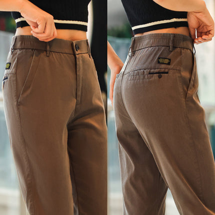 2024 Autumn and Winter Thickened Men's Casual Pants New Style Warm Explosions Straight Slim-fit Business High-end All-match Pants for Men