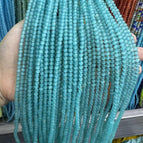 4mm/about 98 pieces in a string / 6#Hole blue
