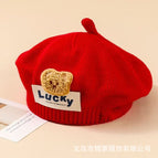 Lucky beret-big red / 3-48 months