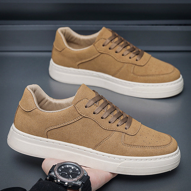 Men's autumn and winter casual shoes retro sneakers Four Seasons single shoes men's leather shoes outdoor hiking fashion trendy men's shoes