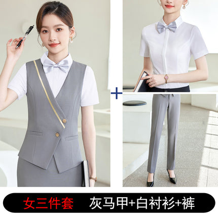 Bar KTV Western restaurant work wear slim vest suit women's new hotel front desk waiter work clothes men