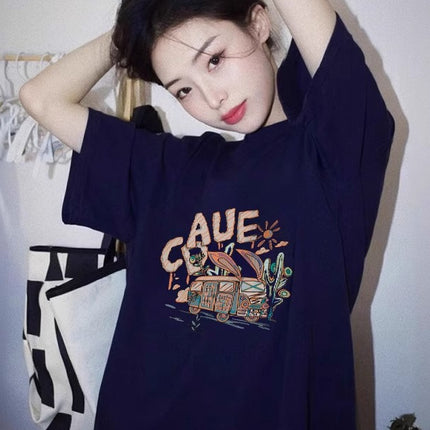 Black Short-Sleeved T-Shirt for Women 2026 New Pure Cotton Summer Design Half-Sleeved Loose American Style Lazy Chic Top