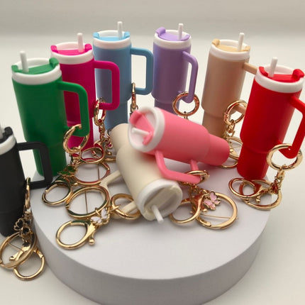 New detachable mini Stanley keychain Stanley ice cup butterfly with straw outdoor portable
