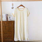 Crepe floral small house skirt-rice bottom small dot / M