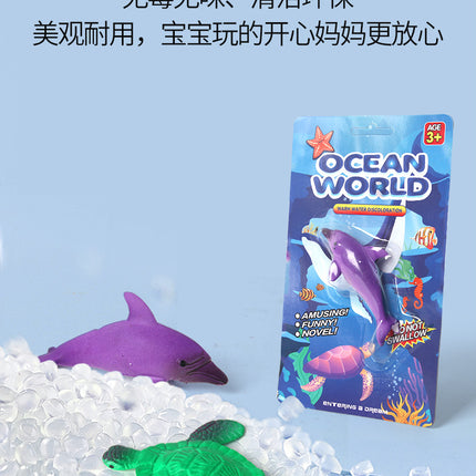 Cross-border new temperature-variable marine animal model meets warm water color change dolphin shark starfish model toy wholesale