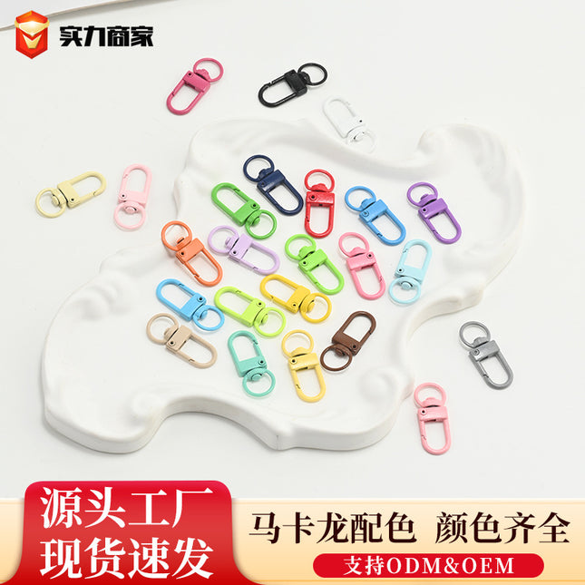 Colorful Door-Shaped Alloy Candy-Colored DIY Accessory Parts, Doll Bag Charms, Painted Keychains, Rotating Hooks