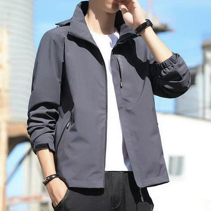 Men's Windproof and Waterproof Outdoor Windbreaker, Spring and Autumn Thin Jacket, Trendy Brand, Couple's Single-Layer Mountaineering Jacket for Women