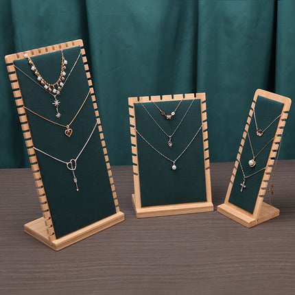 Creative bamboo L-shaped detachable necklace board necklace pendant bracelet jewelry counter live display rack necklace board