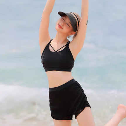 Swimsuit Women's New Split Conservative Three-Piece Set Long-Sleeved Sports Surf Suit Bans High-Grade Hot Spring Swimsuit