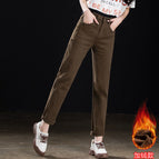 Brown fleece-lined cropped / 26