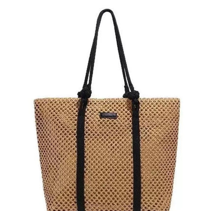 2025 New Straw Bag Fashion Commuting Bag Women's Easiest for Match Shoulder Bag Large Capacity Tote Bag Handmade Woven Bag