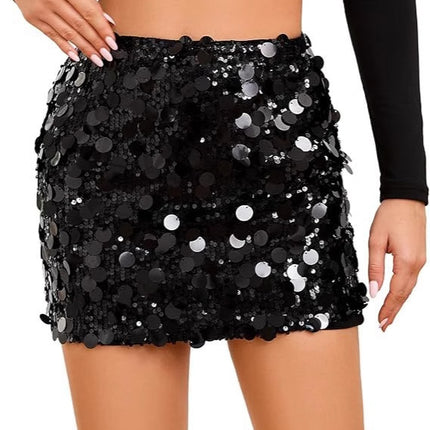 2025 Women's Sequin Dress Stretch Tight Mini Dress Sexy Sparkling Dress Glitter Dress Evening Party
