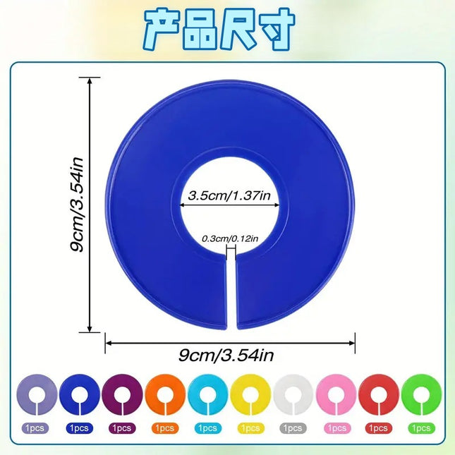 Colorful Round Plastic Dividers for Clothing, Size Tags, Ring Tags, Wholesale in Stock, Runway Display