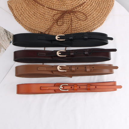 Oval Pin Buckle Versatile Decorative Belt for Women, Suitable for Skirts, Dresses, and Coats, Casual and Fashionable Belt