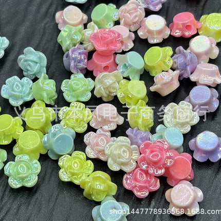 Acrylic light color plated AB colorful diy children beaded material candy AB colorful beads jewelry accessories