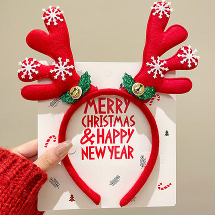 Christmas Antler Headband Holiday Costume Headband Cartoon Hairband for Women 2026 New Children's Hairpin Hair Accessory Gift