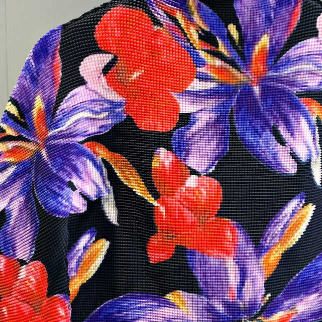 Folded Stylish Printed Top Two-Piece Autumn New High-End Fashionable Elegant Commuter Stretch T-Shirt Women's Clothing