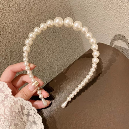 Internet Red Square Explosions Contrast Braid Head Band Wide Edge Non-Slip High-Level Hair Band 2023 New Style Hair Card for Women