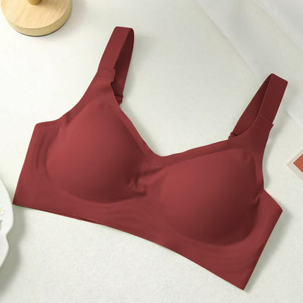 Explosive Underwear Traceless Jelly Soft Support No Steel Ring Cloud Sense Extender Bra Gathering Side Fit Fixed Cup plus size