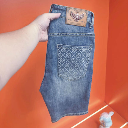 [Ys European Products] No-Iron Summer Five-Pocket Shorts, Five-Point Jeans, Washed Trendy Casual Pants, Mid-Length Pants