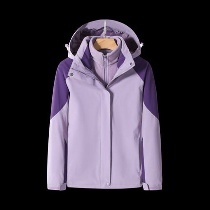 Rush Clothes Custom Logo Women's Three-in-One fleece-lined Thickened Two-Piece Fashion Brand Couple's Detachable Jacket in Autumn and Winter