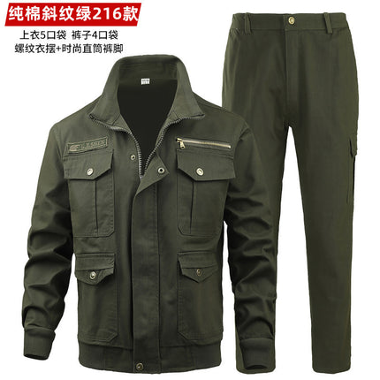 Work clothes suit men's autumn and winter welder welding camouflage clothing anti-scald wear-resistant workshop electric clothing work uniform order