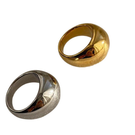 Basic Stacked Balloon Ring Brass Plated 18K Gold/Platinum Light Luxury Fashion High Style New Ring