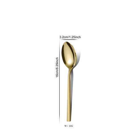 Cross-Border Thickened Stainless Steel Western Cutlery Steak Main Course Knife, Fork, Spoon Four-Piece Set Hotel Cutlery Set Cross-Border Hot Sale