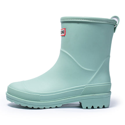 Winter New Arrival College Rain Boots Women's fleece-lined Rain Boots Non-slip Rubber Shoes Fashionable Outer Wear Adult Beautiful Waterproof Shoes
