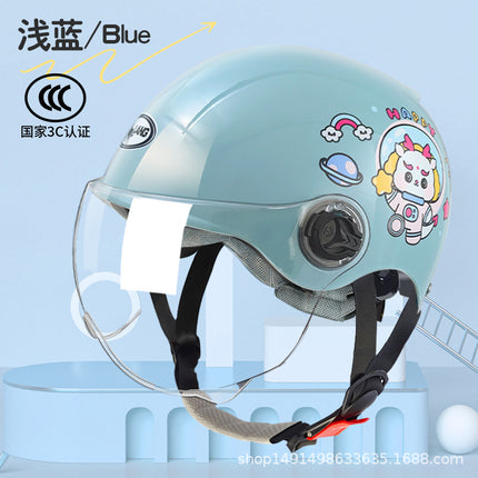 New National Standard 3c certified children's helmet boy baby girl electric car Children's helmet Four Seasons Universal half helmet