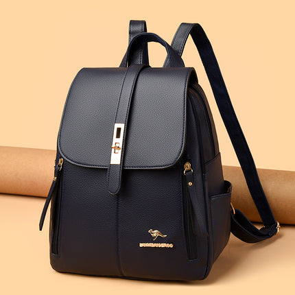 Cross-border Backpack Women's 2024 New Korean Style Simple Fashion Women's Backpack Commuter All-match Large Capacity Leisure Bag