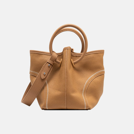 Leather Bucket Tote Bag / Sac Seau Cuir Femme