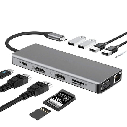 Type-C to HDMI High-Definition 4K Expansion Dock Usb3.0Hub Splitter Usb-C Multi-Function 7-in-1 Docking Station