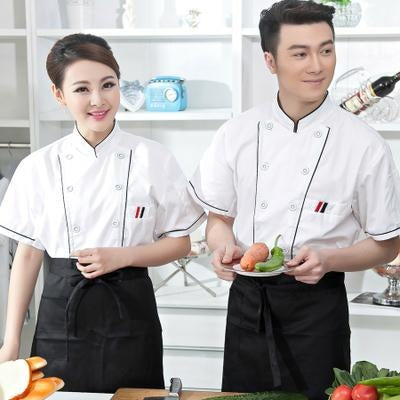 Chef's Clothes Long-sleeved Short-sleeved Hotel Work Clothes Men's and Women's Autumn and Winter Clothes Hotel Kitchen Kitchen Kitchen Catering Clothing Fixture Available