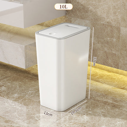 Trash Can Household Toilet High-End Kitchen Bathroom Storage Bucket Push-Type Bedroom Living Room Large Trash Can