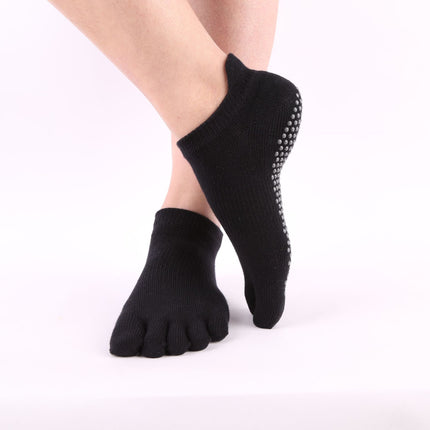 Toesox quality new gradient yoga socks tie-dyed backless five-finger socks sports pilates dispensing non-slip socks