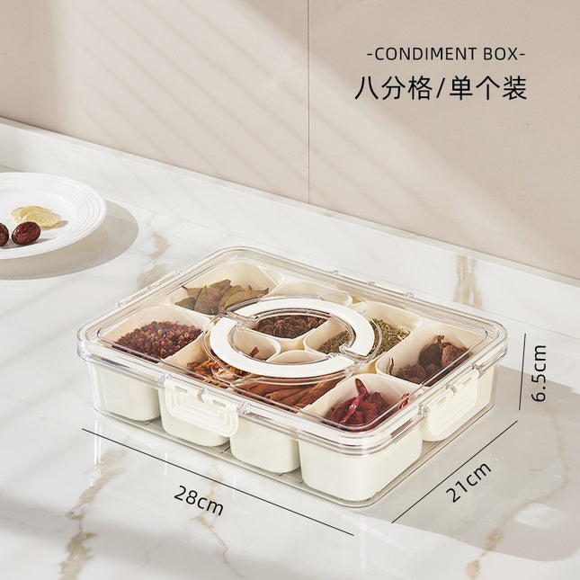 Seasoning Fresh-keeping Plastic Kitchen Sealed Box Spice Storage Box Food Grade Format Transparent Cereal Seasoning