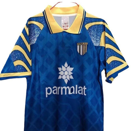 96 German Away 2010 German Away 9597 Yellow Blue Parma Retro Version Football Uniform Top Jersey