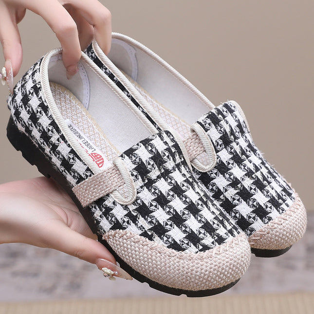 Women's Shoes Spring New Old Beijing Cloth Shoes Women's Single Shoes Breathable Cotton and Linen Cloth Shoes Slip-on Lazy Casual Fisherman Shoes