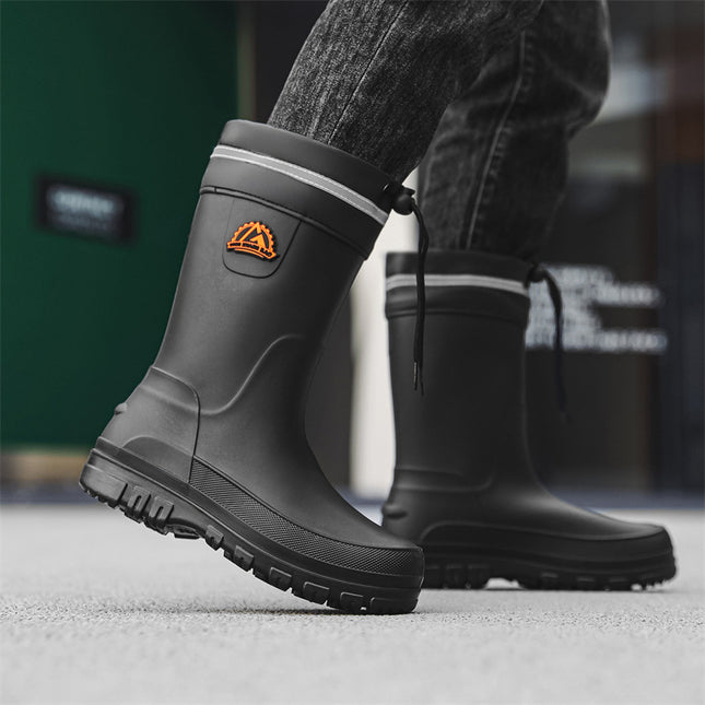 Cross-border rain boots men's new rain boots men's short rain boots non-slip kitchen fashion water shoes fishing rubber shoes